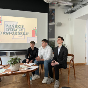 Dnia 26 lutego 2024r. nasza szkoła wzięła udział w Praskich Debatach Oksfordzkich